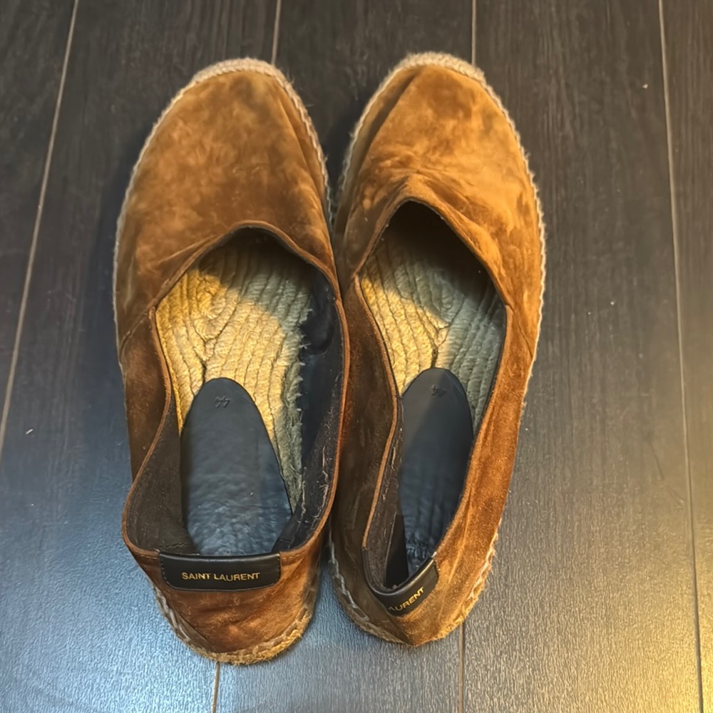 Saint Laurent Brown Suede Loafers